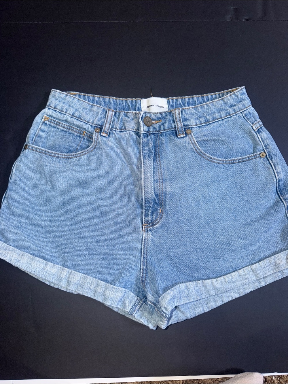 Abrand High-Waist Light Blue Denim Shorts